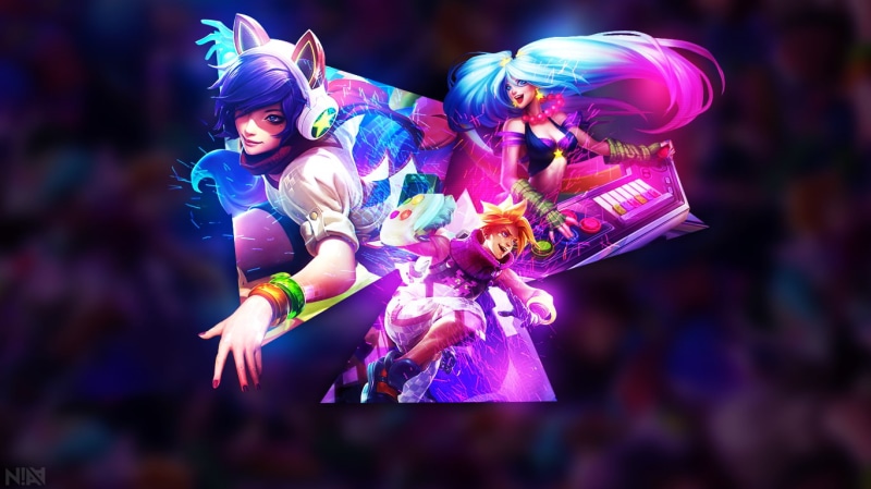 nightlife, stage, Ezreal, people, women, multi colored, stage - performance space, event, arts culture and entertainment, motion, Ahri, dancing, 720P