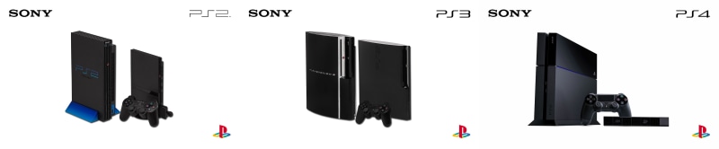 5K, PlayStation 4, PlayStation 3, PlayStation, Sony, simple background, PlayStation 2, triple screen