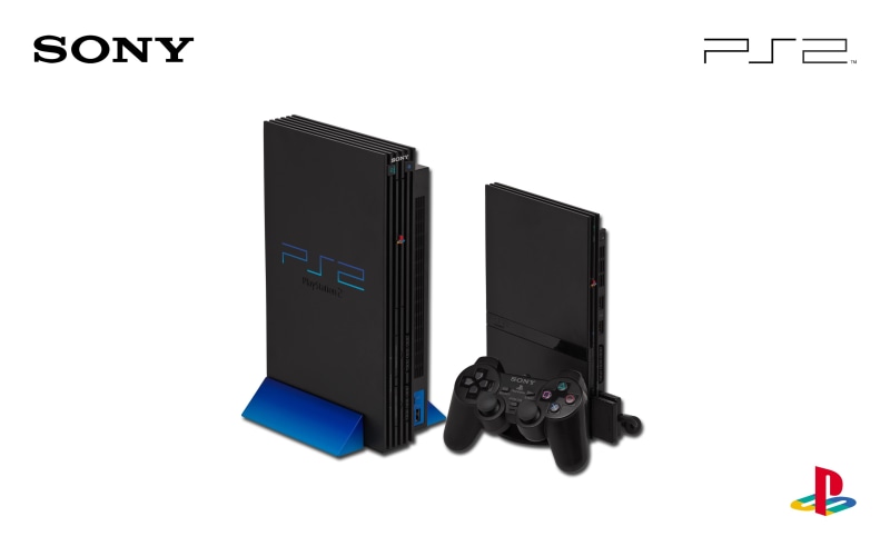 simple background, Sony, consoles, video games, PlayStation 2, 4K