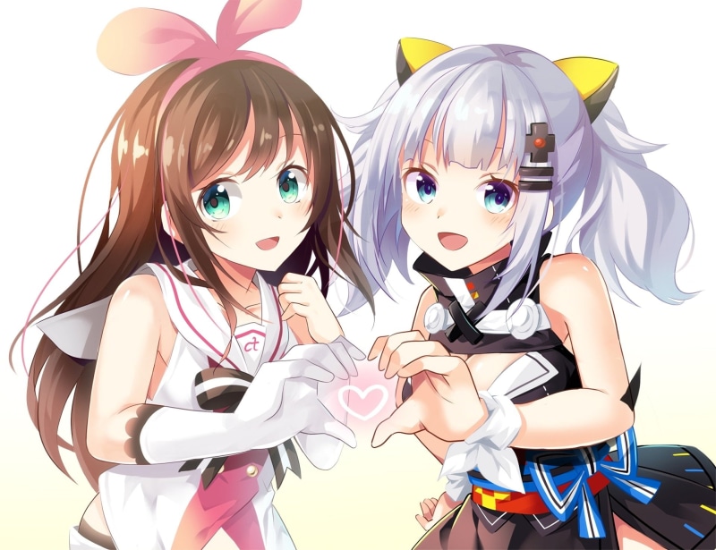 AI Channel, Kaguya Luna, Virtual Youtuber, Kizuna AI, Anime, 1080P, Crossover
