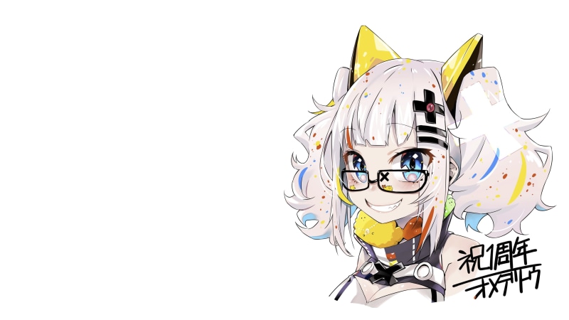 Kaguya Luna, white background, Virtual Youtuber, anime, 4K, anime girls