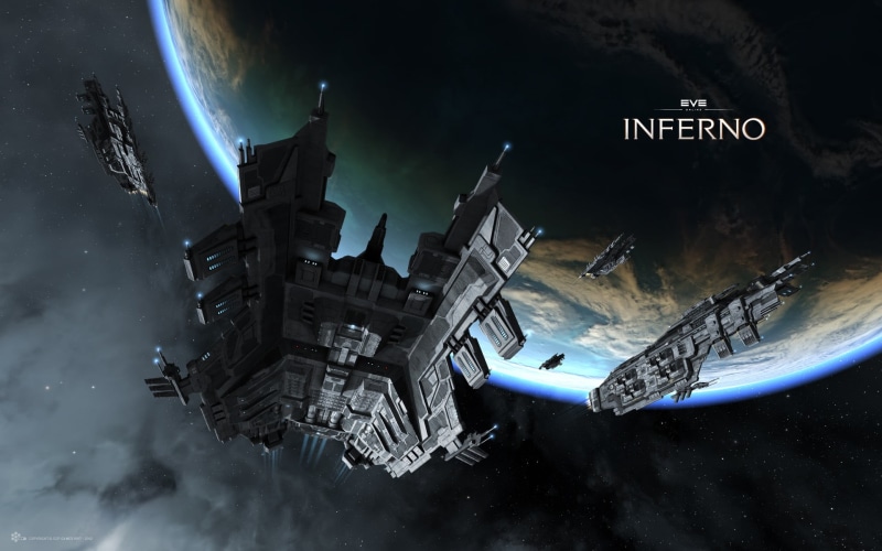 mode of transportation, building exterior, text, waterfront, no people, outdoors, water, power, nature, building, tool, night, Caldari, architecture, EVE Online