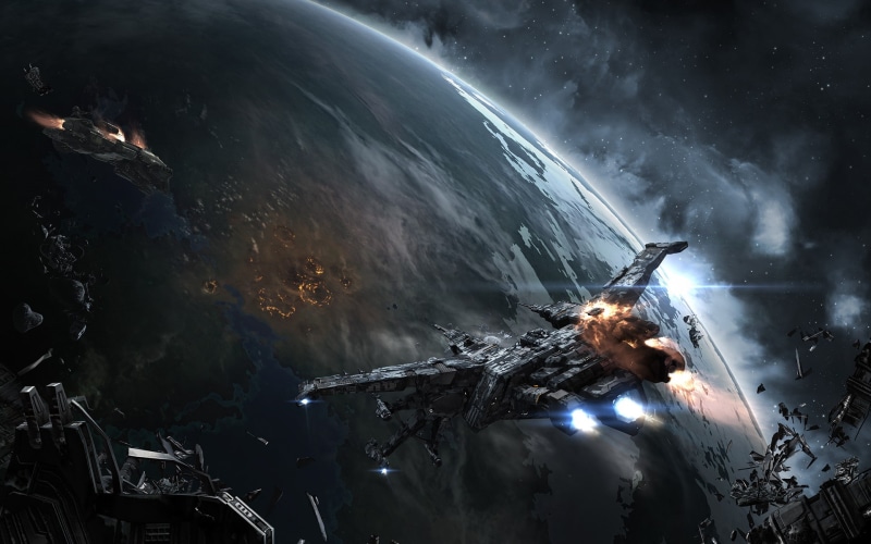 Caldari, Space Battle, space, 1080P, spaceship, EVE Online