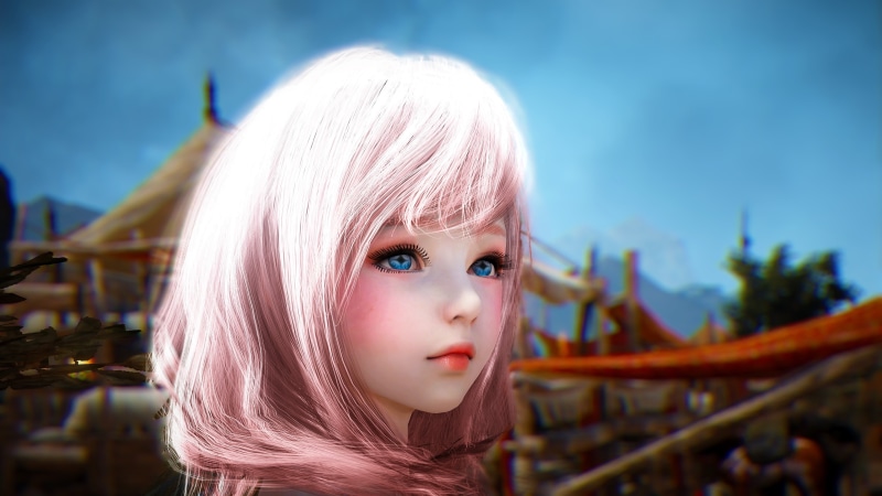 focus on foreground, lifestyles, black desert online, beauty, portrait, Black Desert, blond hair, nature, innocence, childhood, hair, outdoors, 4K, human face