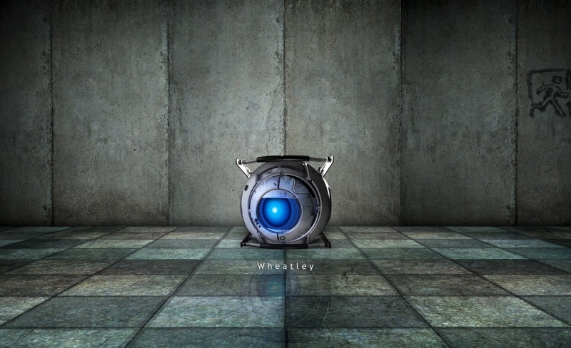 digital, design, day, portal 2, protection, portal 2 wheatley, flooring, old, no people, technology, wheatley, 1080P, illuminated, wall, robot, built structure