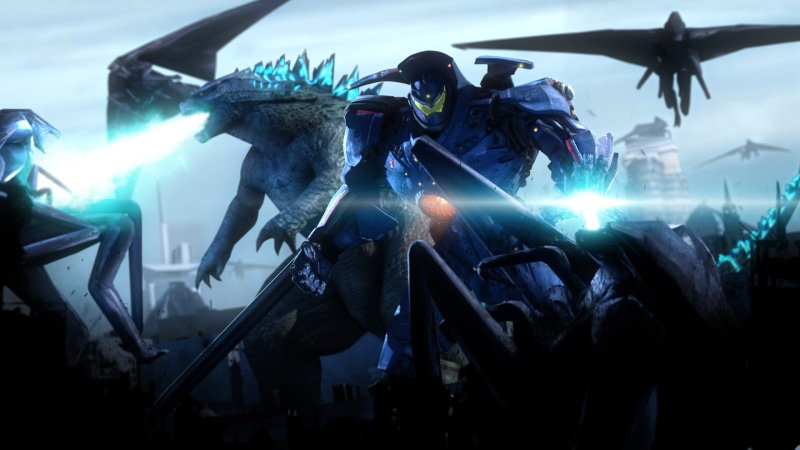 digital, monsters, Pacific Rim, 1080P, Gipsy Danger, Godzilla