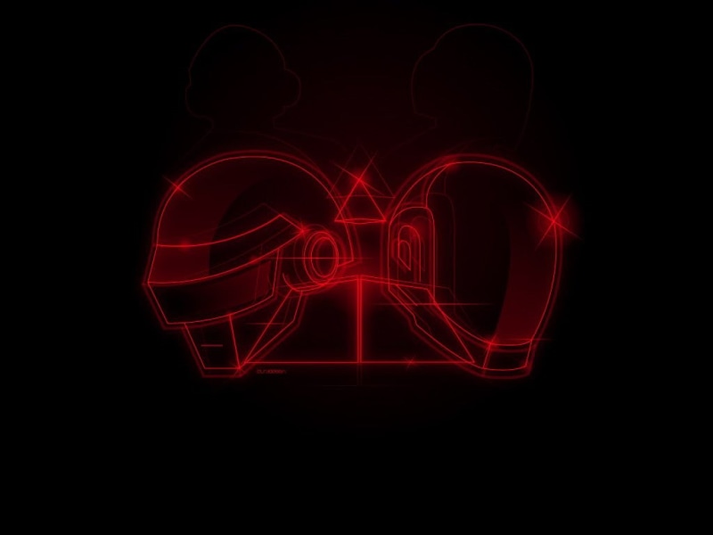 heart shape, technology, Band (Music), Daft Punk, illuminated, creativity, love, emotion, illustration, light - natural phenomenon, indoors, no people