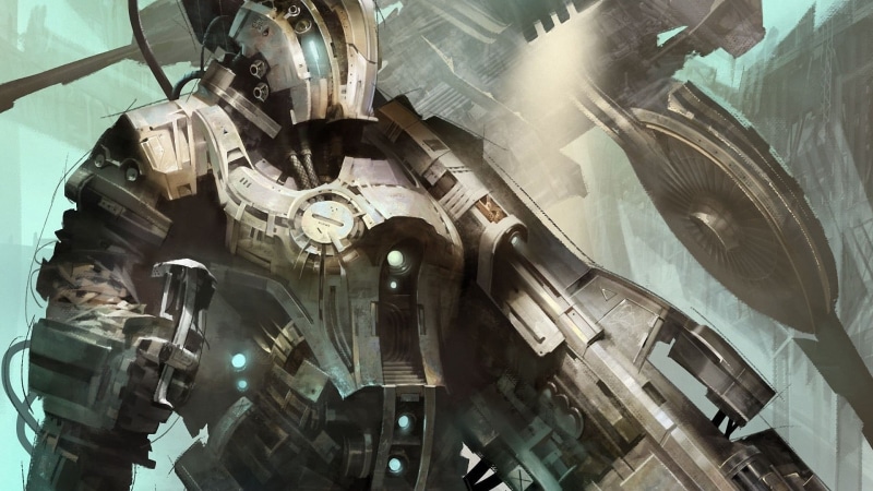 day, transportation, equipment, no people, outdoors, concept art, machinery, mech, war, metal, illustration, industry, built structure, gray, artwork, 1080P