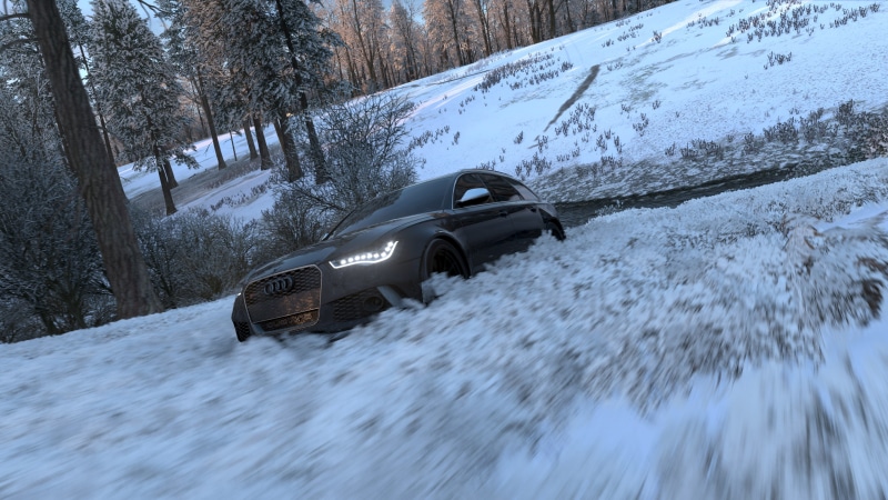 car, vehicle, 4K, Forza Horizon 4, Forza, snow, Audi, video games, screen shot