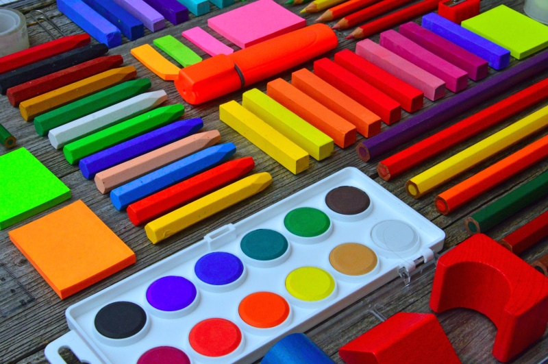 brushes, school, childhood, creativity, pen, watercolor, school school supplies, multi colored, variation, school supplies, ruler, large group of objects