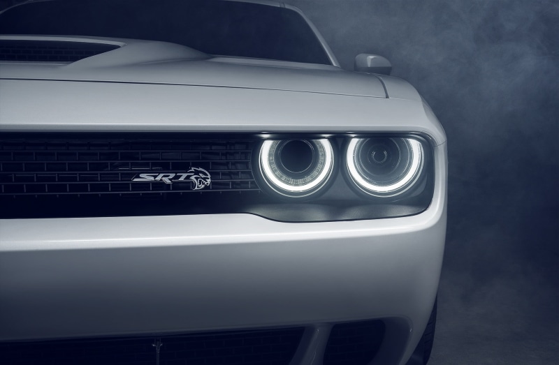 Dodge, 1080P, White, Hellcat, Lights, SRT, Sight, Challanger