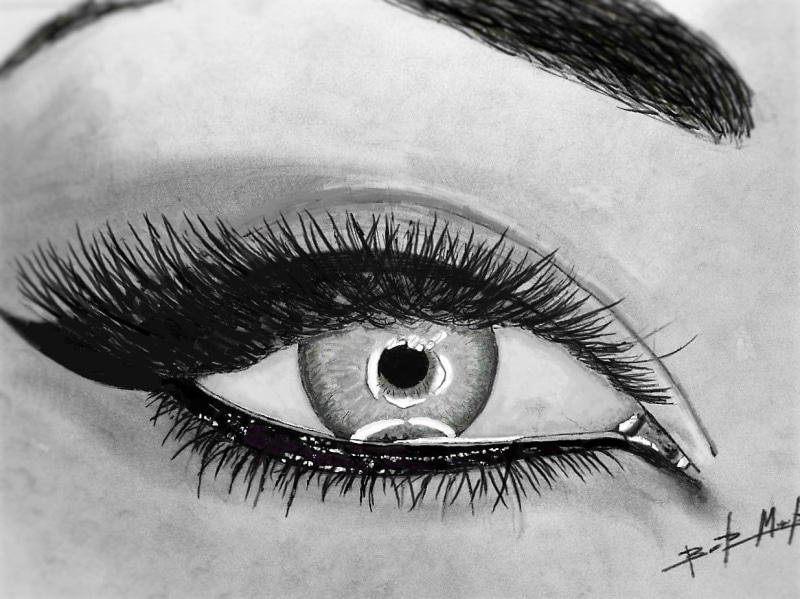 real people, eyelash, print, drawing, human eye, eyesight, women, human skin, sensory perception, human body part, human face, adult, 480P, iris - eye