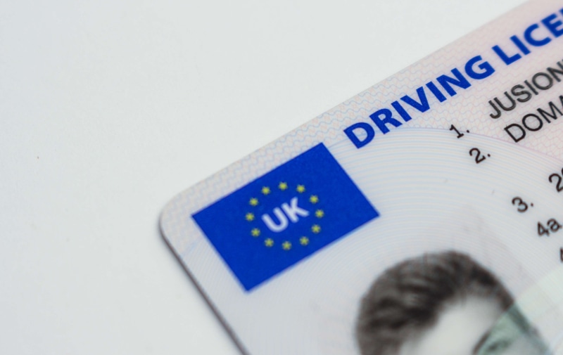 united kingdom, economy, government, drivers license, close-up, single object, studio shot, blue, corporate business, document, id, copy space, uk driving license