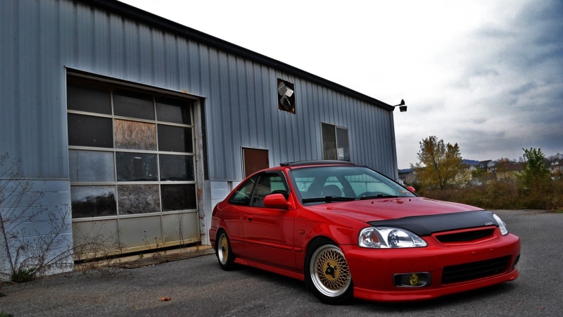 jdm, market, civic, cars, gold, red, domestic, honda, 1920x1080, autumn, auto, 1080P, japanese, authentic