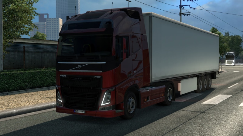 street, 1080P, no people, Euro Truck Simulator 2, transportation, nature, built structure, land vehicle, outdoors, day, sunlight, mode of transportation