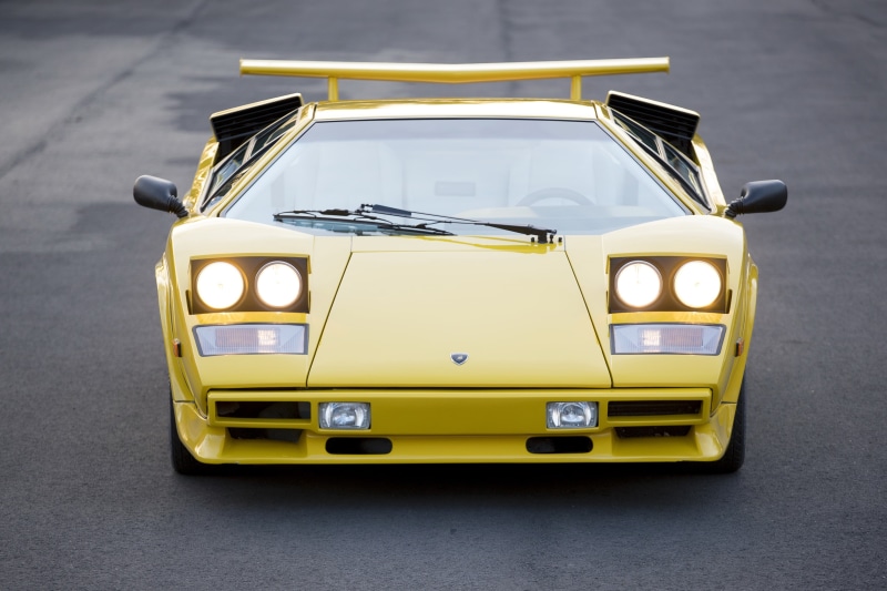 countach, cars, lamborghini, supercars, quattrovalvole, 4K, lp5000, 1987, (s), yellow