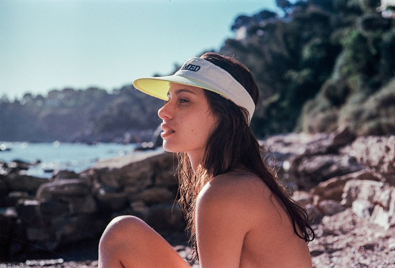 water, one person, beach, 720P, profile view, nature, mountain, lifestyles, clothing, adult, side view, sunlight, leisure activity, long hair, young women
