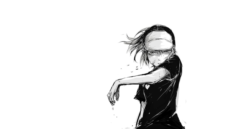 visor, obscured face, shirt, standing, white background, women, leisure activity, one person, wet hair, sketch, real people, monochrome, manga, lifestyles
