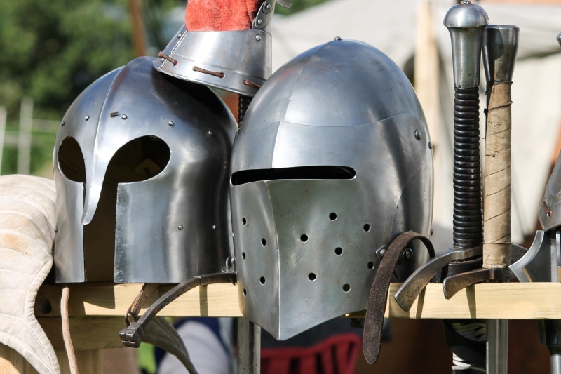 no people, steel, safety, ritterruestung, knights camp, focus on foreground, tournament, warrior, fight, the past, middle ages, knight, alloy, historically