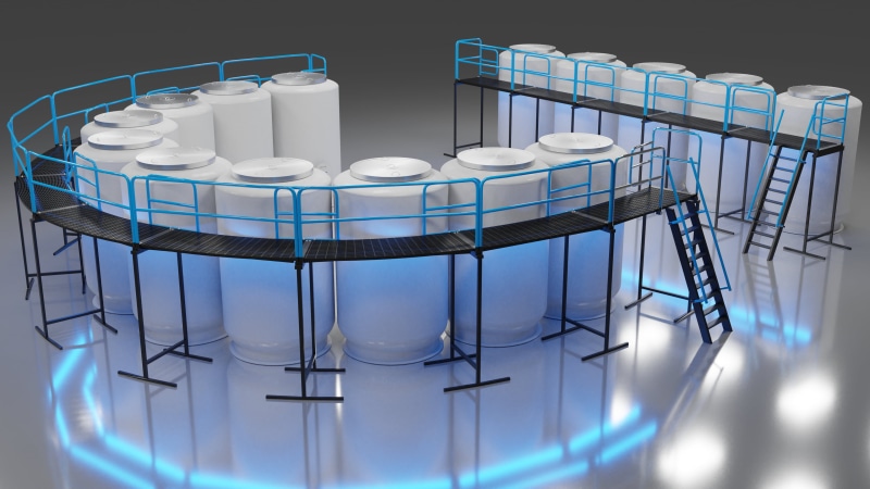science fiction, Nicholas Vandermeulen, 4K, scaffolding, laboratories, Alcor, facility, Cryonics, Blender, Cryonics Institute, 3D, cryogenics, cryostat
