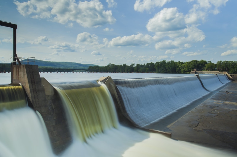 reservoir, day, water conservation, sky, motion, architecture, plant, scenics - nature, white, electricity, renewable energy, skies, cloud - sky, no people