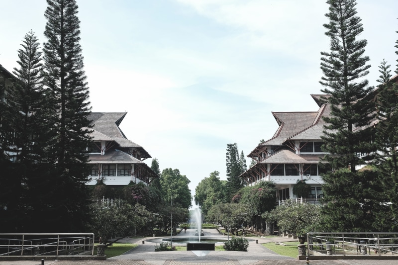 growth, plant, bandung, built structure, campus, 4K, building exterior, transportation, day, nature, car, cloud - sky, bandung institute of technology