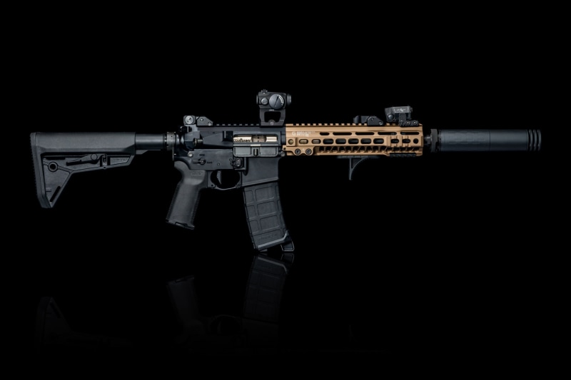 AR-15, weapons, assault rifle, design, muffler, 1080P