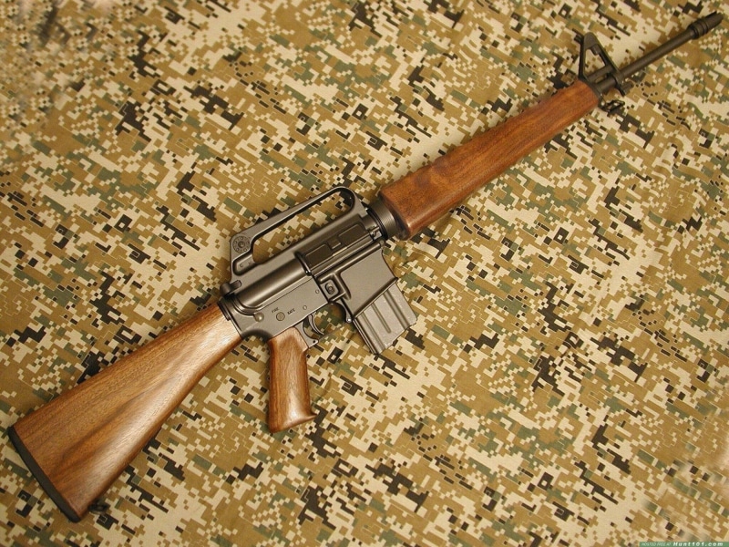 bullet, AR-15, metal, 1080P, assault rifle, ammunition, handgun, aggression, wood - material, machine gun, gun, no people, crime, still life, security