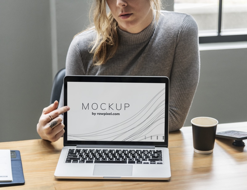looking, casual, businesswoman, business, modern, working, drink, indoors, young adult, worker, front, connection, digital, portable, technology, mockup