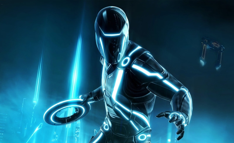 futuristic, laser, robot, music, digital composite, human representation, people, night, blue, character, human body part, lighting equipment, technology