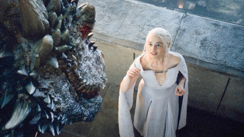 Game Of Thrones, 1080P, TV Show, Daenerys Targaryen, Drogon (Game Of Thrones), Emilia Clarke