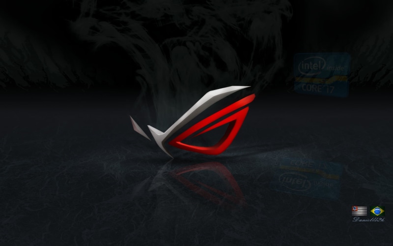 glowing, rog, indoors, illuminated, black background, still life, representation, CGI, long exposure, red, communication, dark, digital art, reflection