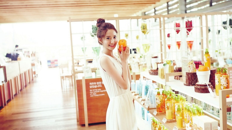 oranges, smiling, im yoona, girl, yoona, im, 1080P, asian