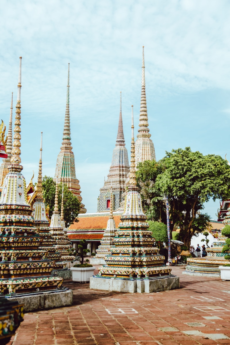 building, religion, temple, no people, spirituality, building exterior, tourism, grand palace, spire, belief, nature, architecture, 5K, bangkok, plant