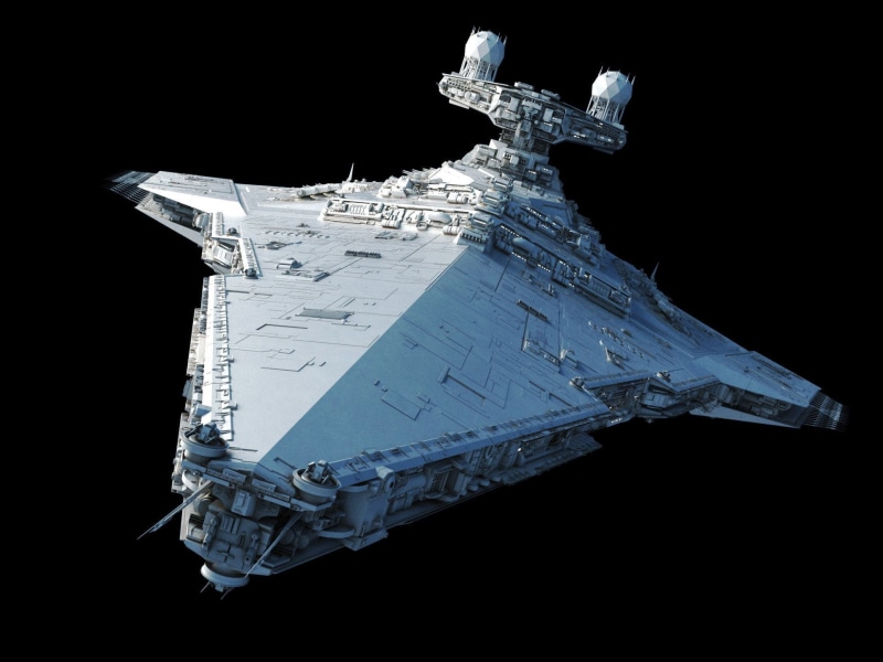 motion, close-up, Star Destroyer, studio shot, transportation, Star Wars, 1080P, no people, still life, representation, human representation, paper, blue