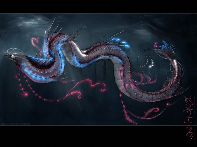 sea, dragon, sea life, undersea, black background, marine, animal themes, fantasy art, vertebrate, leviathan, animals in the wild, artwork, swimming