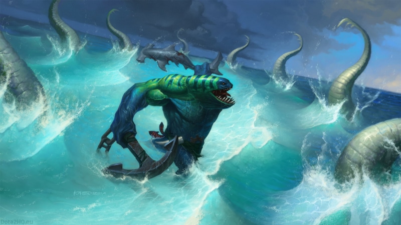 scuba Diving, animals in the wild, one person, swimming Pool, people, tank, blue, art, marine, undersea, animal wildlife, nature, Dota Allstars