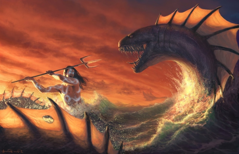 artwork, fantasy Art, Leviathan, 1080P