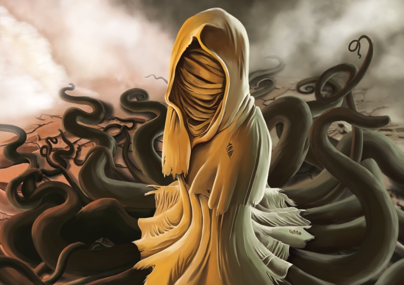 H. P. Lovecraft, 2K, yellow, Hastur