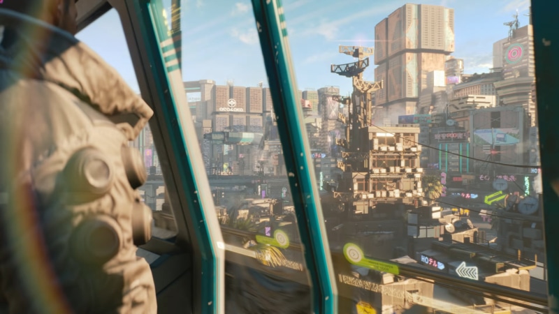 cityscape, office building exterior, day, art and craft, CD Projekt RED, Cyberpunk 2077, building, window, architecture, travel destinations, financial district