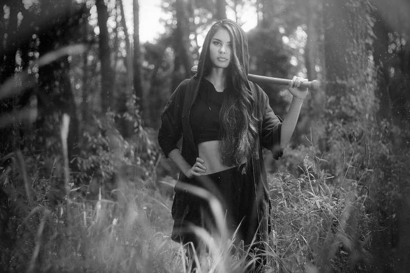 monochrome, model, 1080P, women outdoors, women, baseball bats