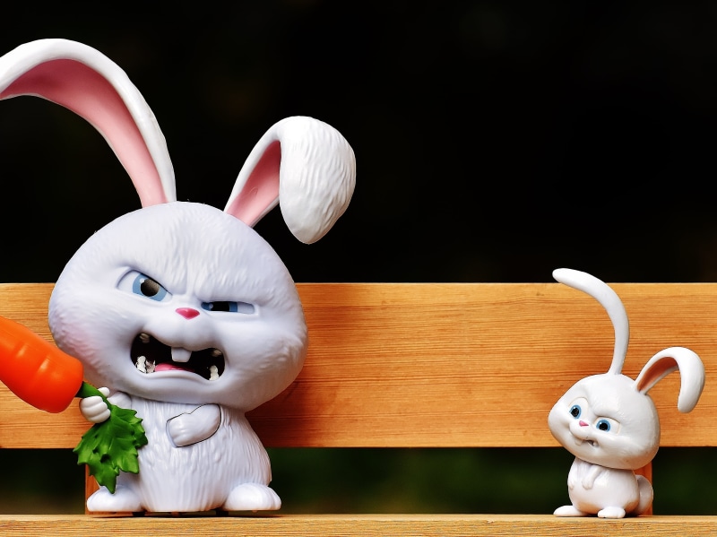 easter bunny, art and craft, close-up, wood - material, figurine, Hare, animal representation, children, Bank, Evil, easter, piggy bank, mammal, white color