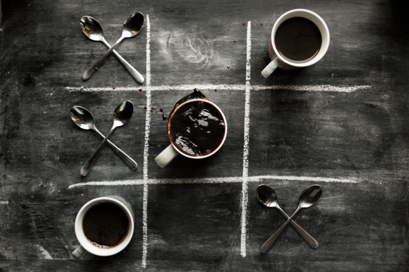 crockery, tool, freshness, no people, indoors, kitchen utensil, drink, gray, refreshment, spoon, food, table, directly above, coffee, hot drink, tea, 1080P
