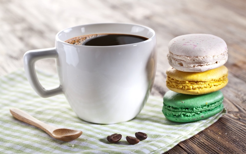 dessert, sweet, spoon, coffee, wood - material, cup, food and drink, 1080P, three, food, sweet food, still life, refreshment, drink, mug, hot drink, ready-to-eat
