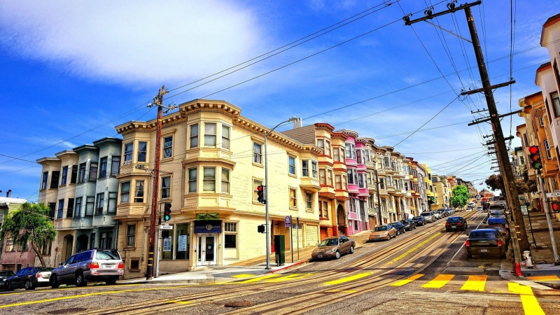 transportation, nature, architecture, land vehicle, complexity, cable, cloud - sky, residential district, building, buildings, mode of transportation, concrete