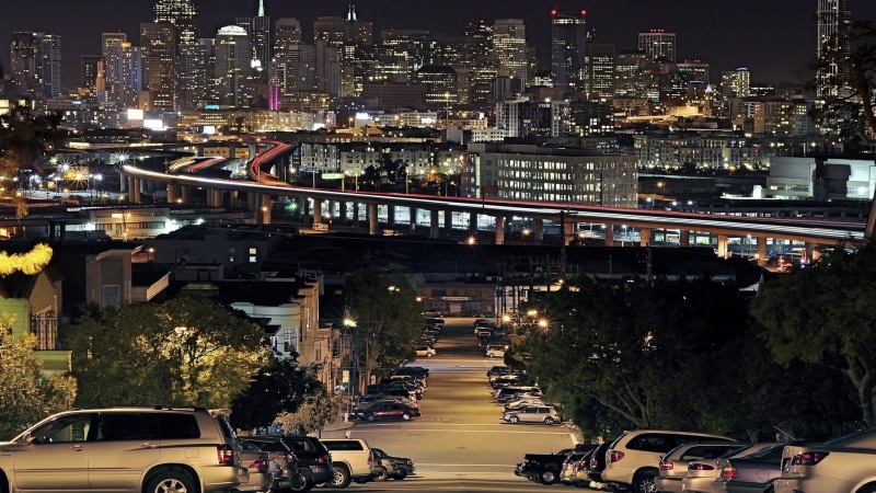 land vehicle, connection, cityscape, no people, transportation, building, motor vehicle, built structure, outdoors, office building exterior, city lights