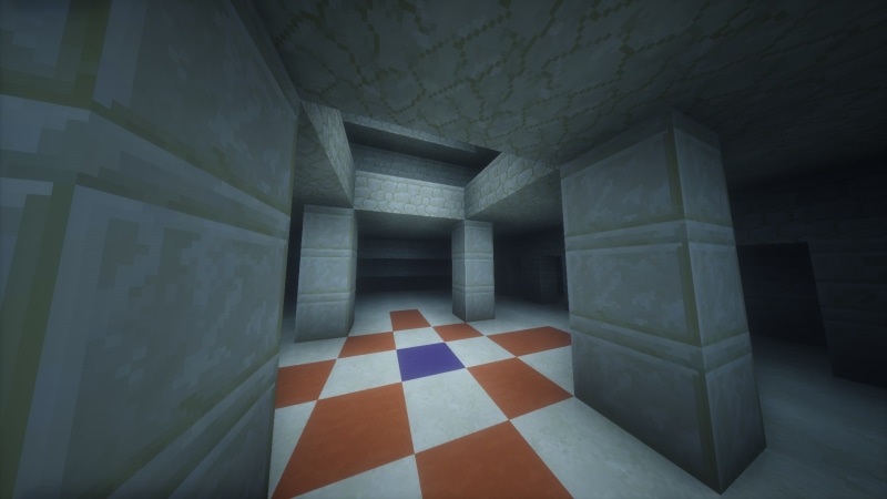 corridor, day, built structure, building, architectural column, checked pattern, ceiling, no people, pattern, tile, domestic room, architecture, tiled floor