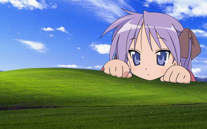 windows, xp, hd, Lucky Star, technology, x, bliss, hiiragi, 720P, lucky, kagami, art, hills, star