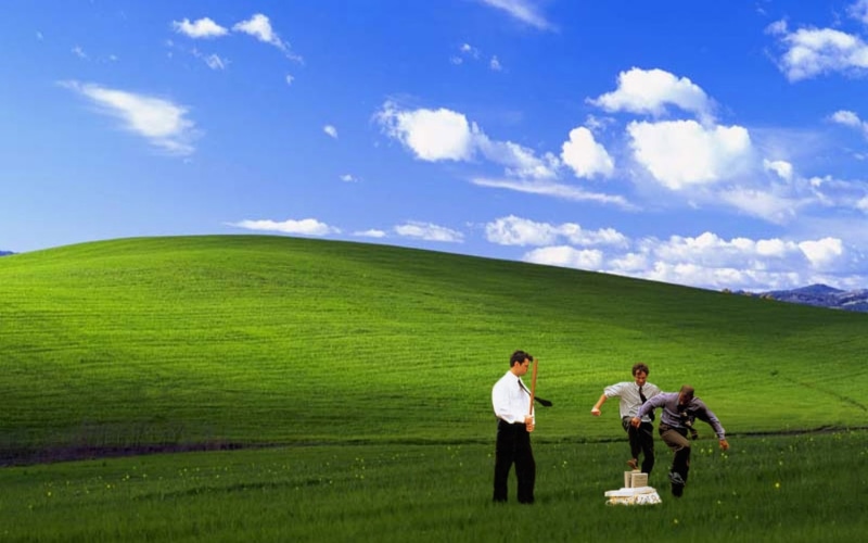 bliss, space, hd, 720P, office, x, aircraft, Office Space, art