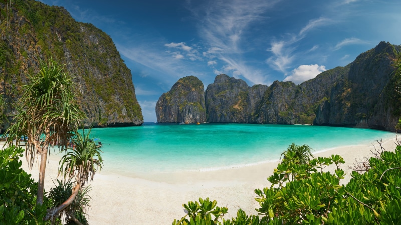 no people, sea, village, bay, blue, outdoors, plant, nature, water, waters, desktop, beach, scenics - nature, phi, hd, island, mountain, idyllic